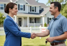 Selling Property with A Realtor Realtor helping client sell residential property