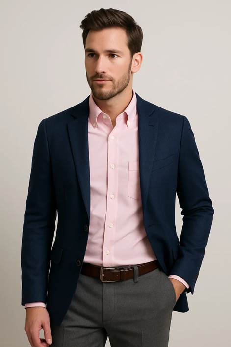 Classic light pink shirt outfit ideas