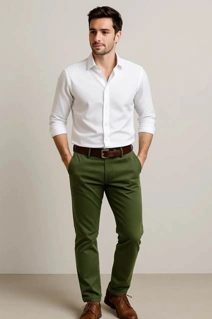 Green Pant White Shirt Style Green Pant Combination Shirt Ideas
