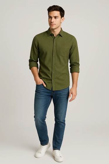 Stylish Dark Green Shirt Outfit Ideas