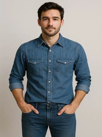 Denim Shirt Combination with jeans style