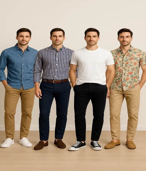 T-Shirt and Pants Color Combinations for Men