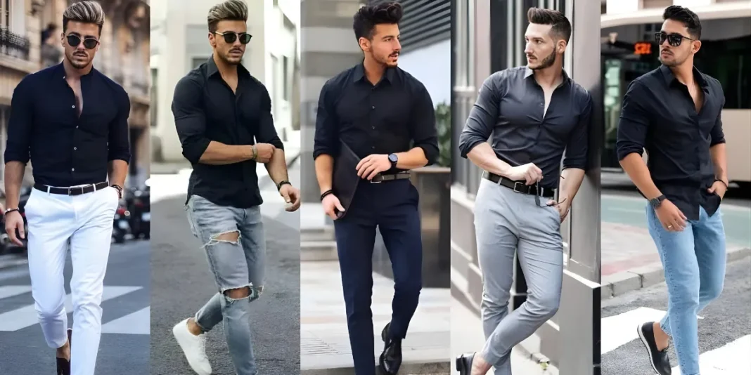 Black Pants with Shirt Stylish Combination