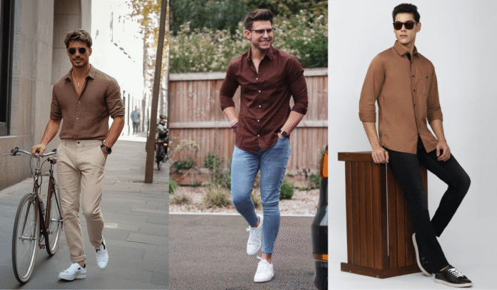 Modern Brown Shirt Combination Outfit Ideas Stylish Brown Shirt Combination for Men