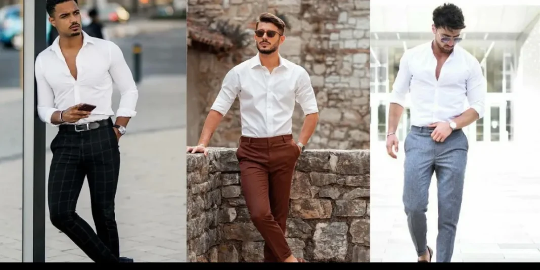 White shirt stylish outfit combination