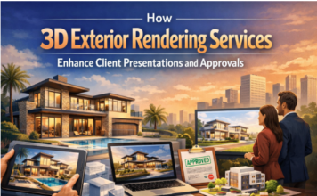 How 3D Exterior Rendering Services Enhance Client Presentations and Approvals.